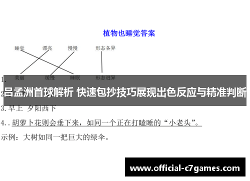 吕孟洲首球解析 快速包抄技巧展现出色反应与精准判断